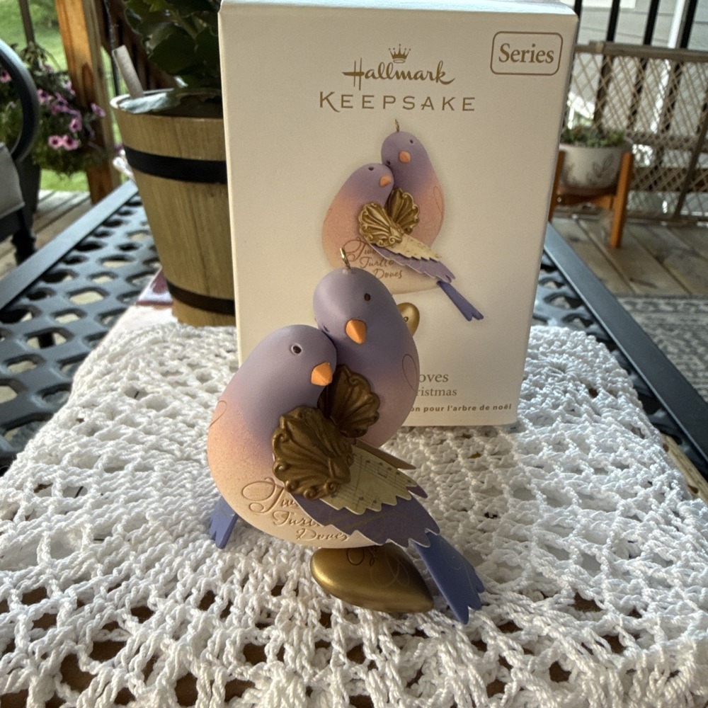Hallmark Ornament -Series #2-NIB-12 Days of Christmas -Two Turtle Doves